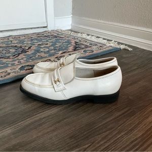 vintage white loafers